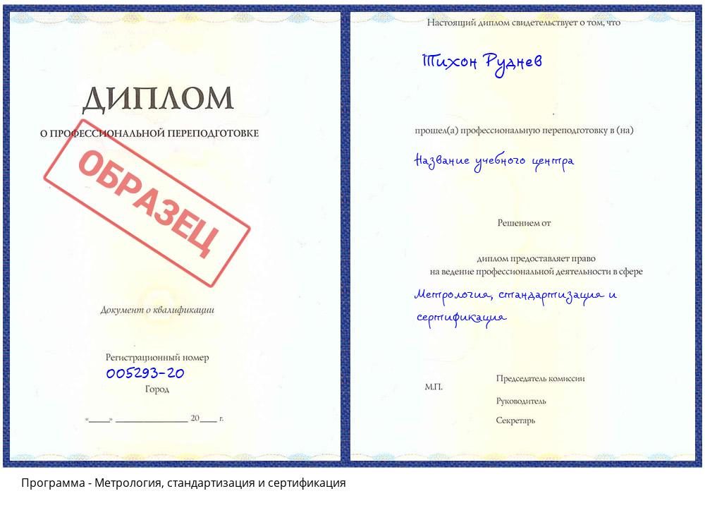 Метрология, стандартизация и сертификация Новоуральск